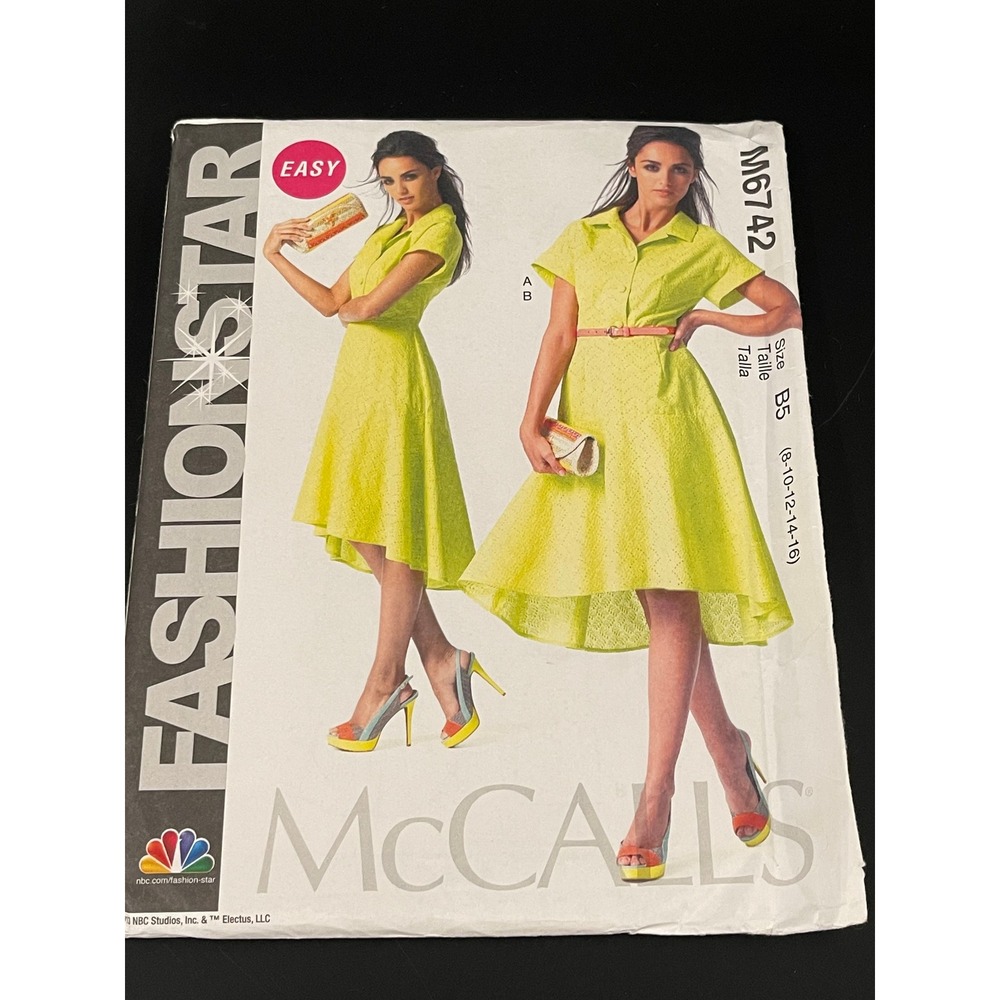 00328 - McCall's M6742 Misses Dress Sewing Pattern SZB5 (6-14) Fashion Star Easy